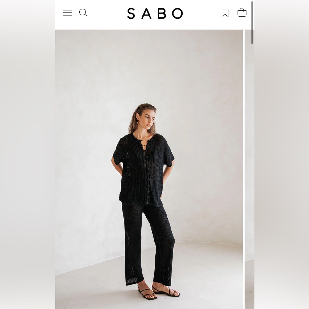 SABO Zayna Set- pants & top- black